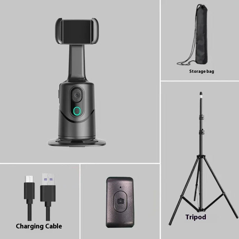 Portable selfie tripod with face tracking function