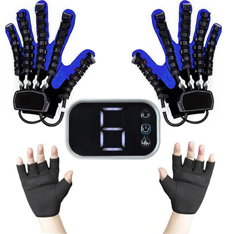 Rehabilitation robotic gloves pair with digital display for hand training and recovery exercises